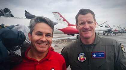 Mike Plante with Jeff Conine