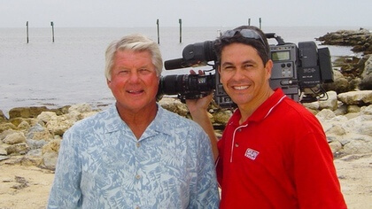 Mike Plante with Jimmy Johnson