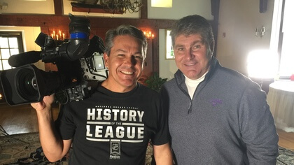 Mike Plante with Ray Bourque